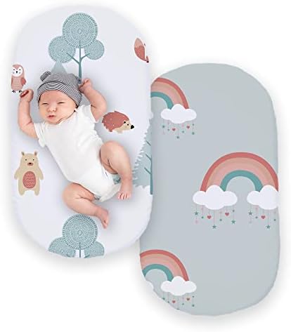 JumpOff Jo 2-Pack Hypoallergenic Fitted Bassinet Sheets