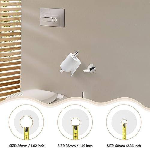 Polished Chrome Toilet Paper Holder Towel Ring Set
