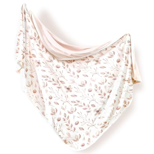 GRSSDER Super Soft Jersey Knit Swaddle Blanket for Baby Girls