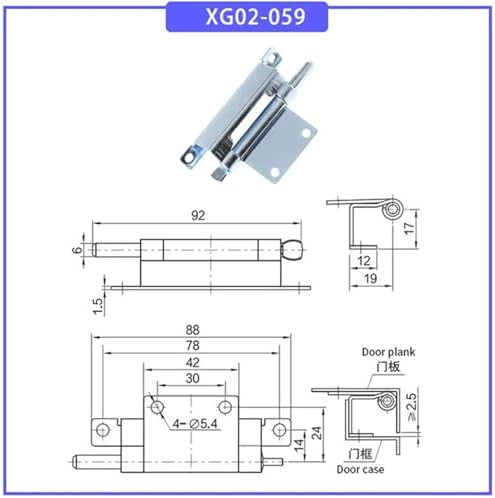 FANGZHNHT Iron Galvanizing Right Angle Bent Hinge 1pcs
