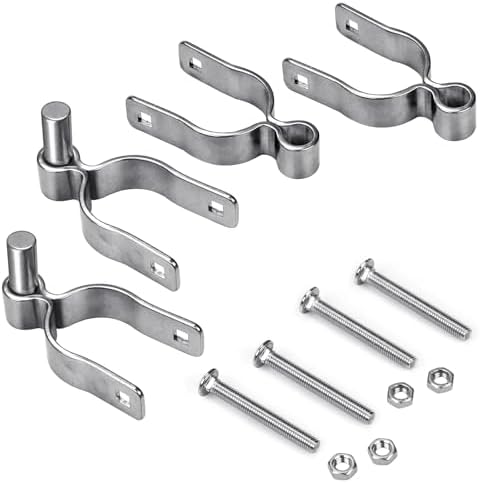 Insaga 2 Pack 1-38 Gate Hinge Kit with Bolts and Nuts