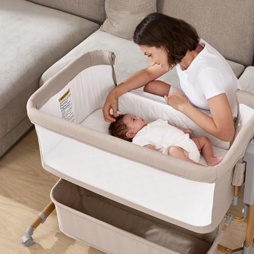 LovliTod 3-in-1 Adjustable Bassinet with Mattress
