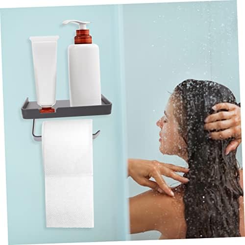 MAGICLULU Wall Mount Toilet Paper Holder with Storage Shelf