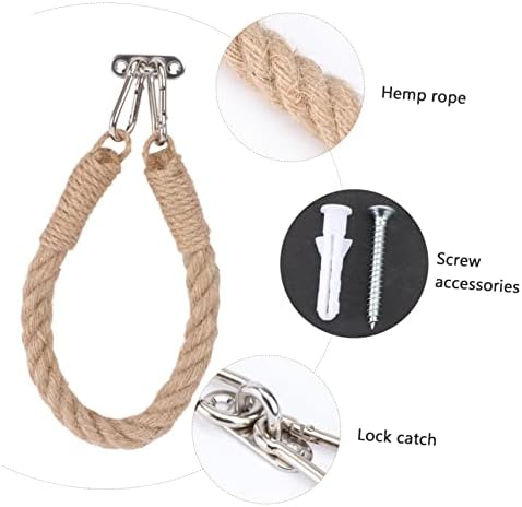 EXHUMKY 1pc Creative Rope Toilet Paper Holder Rustic Bathroom Decor