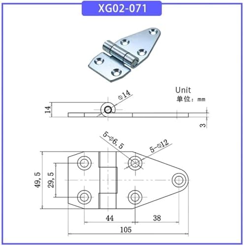 FANGZHNHT Heavy Duty Gate Hinge 1pc Thickened Iron