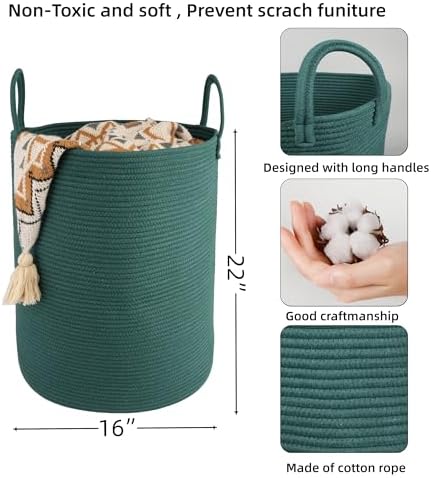 Cotton Rope Laundry Hamper with Handles