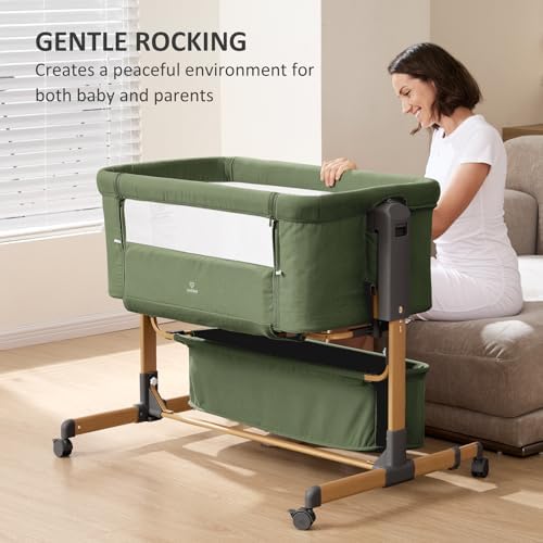 LovliTod Baby 3 in 1 Bassinet with 6-Height Adjustability