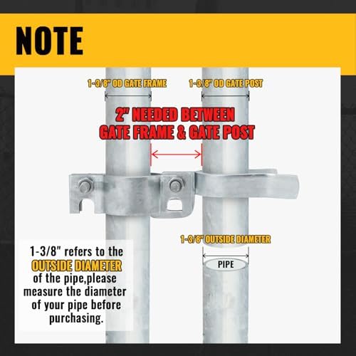 VIVIDA 1-38 Chain Link Gate Hinge Latch Kit Galvanized Steel