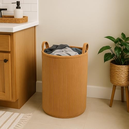 PUTSKA Laundry Basket Hamper Extra Large Brown