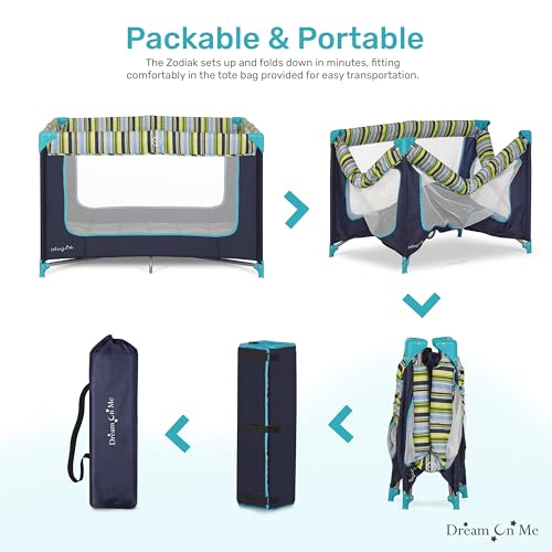 Dream On Me Zodiak Portable Playard - Navy