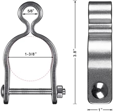 Insaga 304 Stainless Steel Gate Hinge 2 Pack for 58 Pin