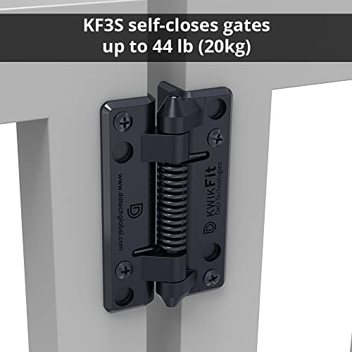 DD Technologies KwikFit Polymer Gate Hinge Black 2 Count