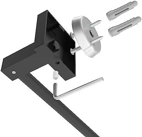 Ruacq 21 Inch Matte Black Towel Bar Stainless Steel Modern Wall Mount