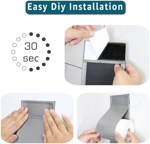 Leather Toilet Paper Holder Wall Mount No Drill