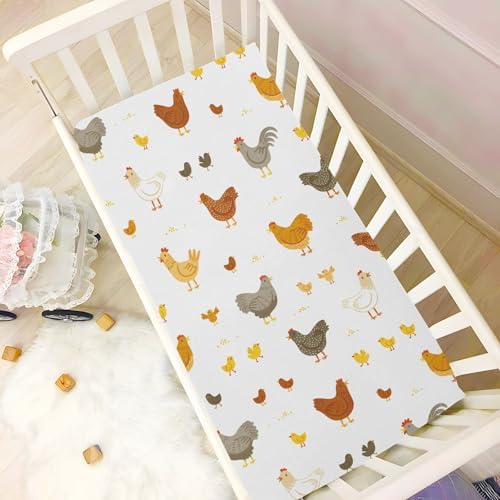 KICPOAY Fitted Crib Sheets with Elastic Bands for Baby Toddler