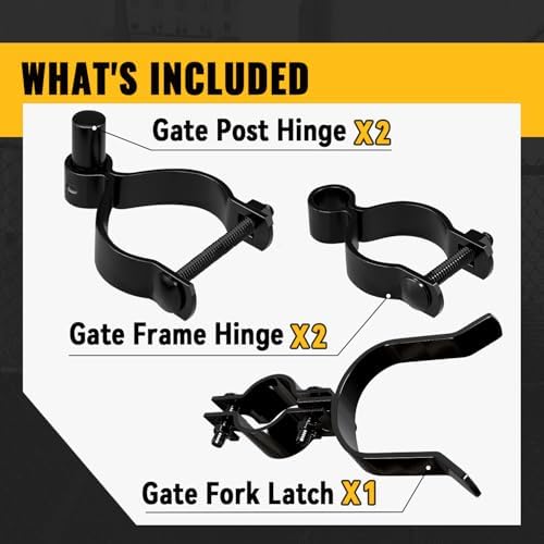 VIVIDA 1-38 x 2-38 Chain Link Gate Hinge Latch Kit
