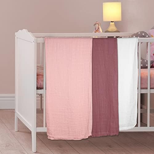 VIVANA Soft Cotton Swaddle Blanket 47x47 inches
