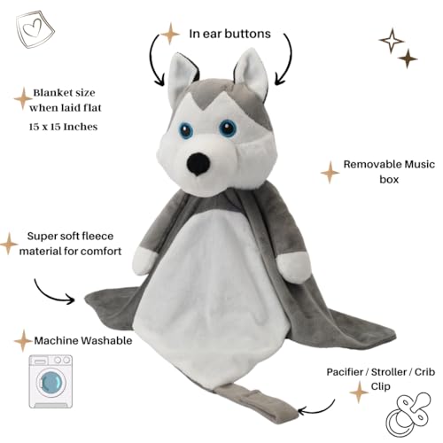 Love By Emi 4-in-1 Sound Machine Plush Husky Lovey