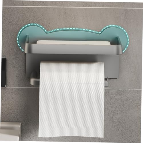 Wall Mounted Toilet Paper Holder with Shelf for Bathroom