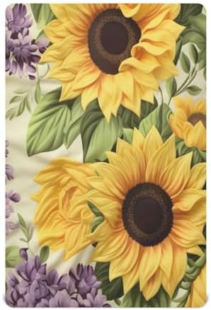 Wassud Sunflowers Crib Sheets for Boys Girls 1