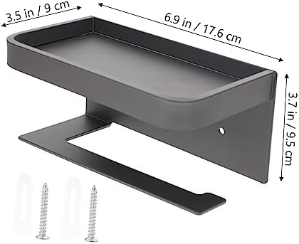 DIYEAH Wall-Mounted Toilet Paper Holder with Shelf