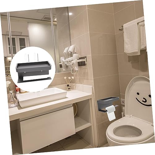 Tofficu Wall Mounted Toilet Paper Holder with Shelf 1