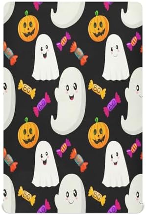 FUGIDOG Halloween Boo Crib Sheets for Baby