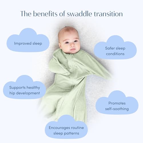 SleepingBaby Zipadee-Zip Transition Swaddle for 3-6 Month Babies