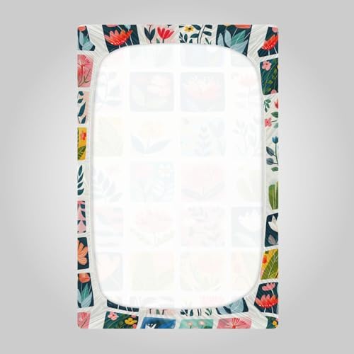 Wassud Flower Flat Crib Sheets for Boys Girls