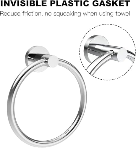 Polished Chrome Toilet Paper Holder Towel Ring Set