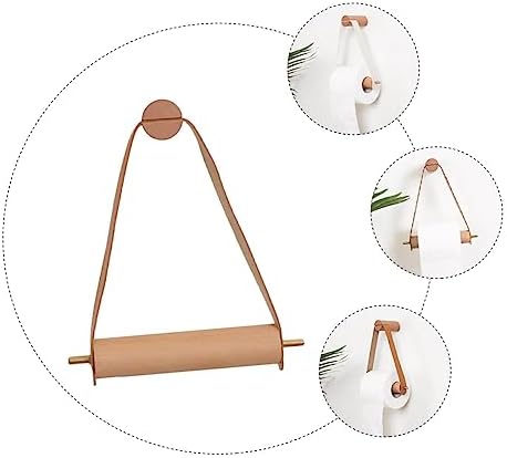 Hemoton Modern Wooden Toilet Paper Holder 1