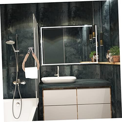 1pc Roll Holder Toilet Paper Rack Wall Mount Sturdy Brown
