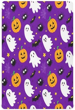 FUGIDOG Halloween Boo Crib Sheets Soft and Breathable
