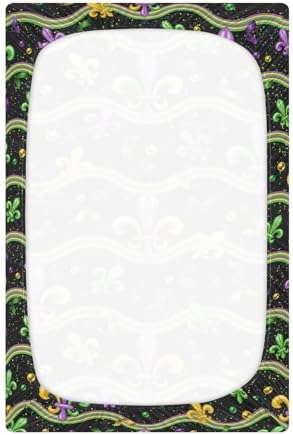Fitted Crib Sheets Mardi Gras Stripes Playard Sheets for Baby Toddler