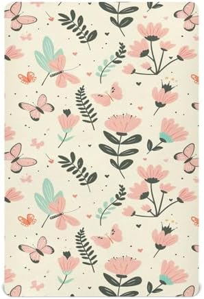 Wassud Butterflies Crib Sheets for Boys Girls 1