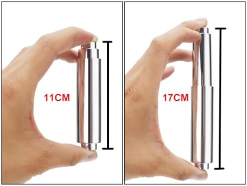 GSHLLO 2 Pcs Toilet Paper Holder with Spring Loaded Roller and Chrome Finish