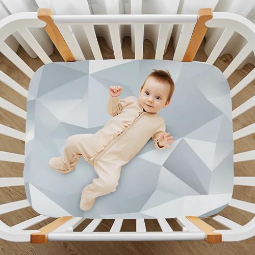 Wassud Grey Texture Crib Sheets 27x39 Inch Pack and Play