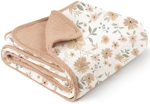 Konssy Muslin Blanket 40x36 100 Cotton Swaddling Wrap for Baby