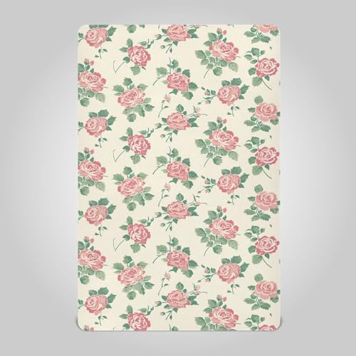 Wassud Cream Rose Pattern Crib Sheets 28x52 Inch