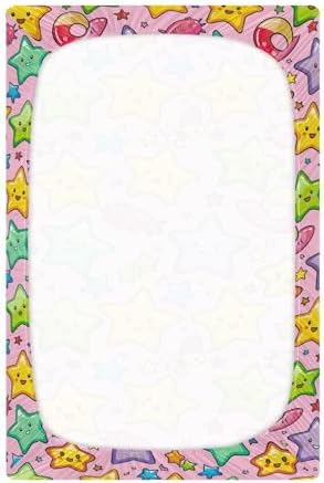 Wassud Stars Cute Cartoon Crib Sheets for Boys Girls