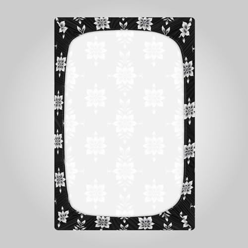 Wassud Simple Flower Crib Sheets for Boys Girls