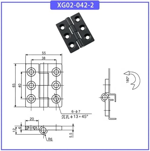 Zinc Alloy Heavy Duty Gate Hinge 1pcs