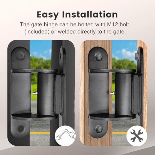 7 Heavy Duty Gate Hinge 2 Pack with Screws