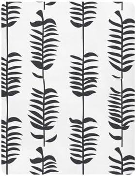 Wassud Black Fish Bone Crib Sheets Pack and Play 28x52 Inch
