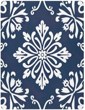 Wassud Blue Tile Pattern Crib Sheets for Boys and Girls