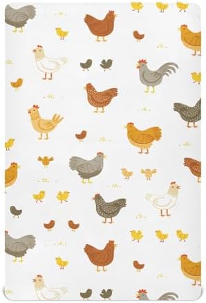KICPOAY Fitted Crib Sheets with Elastic Bands for Baby Toddler