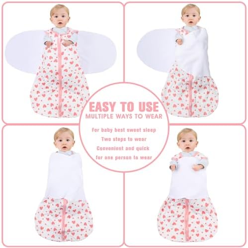 BSTOPPT Newborn Sleep Sack 3-6 Months 3-Way Adjustable