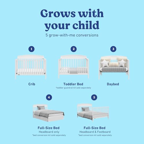 Graco Benton 5-in-1 Convertible Crib - White 1