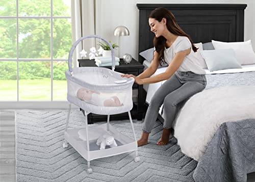 Delta Children Curve Bassinet WhiteGrey
