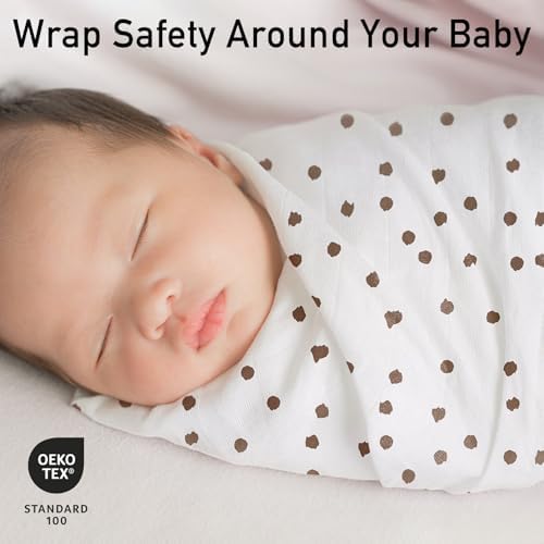 GLLQUEN BABY 6 Pack Swaddle Blankets Rainbow Design
